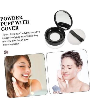 KOMBIUDA 1 Set Loose Powder Box Powder Box Loose Powder Case Face Stylish Powder Holder Powder Puff Clamshell - Buy Online on SooperMarket.com