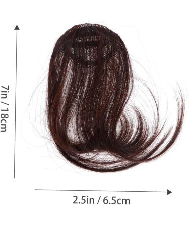 WOFASHPURET Piece Hair Toppers Extension Ponytail Wig Black Wigs Barrettes for Women Air Fringe Bangs Faux Hair Bun Wispy Bangs Wig Toupee for Women Hair Barrettes Scisors Clip Air Bangs Miss 18.00X6.50X0.50CM Brown - Buy Online on SooperMarket.com