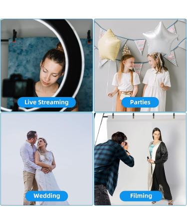 EMART T-Shape Portable Background Backdrop Stand Kit - 5ft Wide, 8.5ft Tall, Adjustable with 4 Spring Clamps - Buy Online on SooperMarket.com