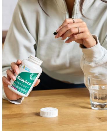 Platinum Naturals - EasyIron Extra Strength Capsules 60 Vegan Liquid Caps - Enhanced Red Blood Cell Formation Gentle on the Stomach - Iron Bisglycinate with B6 & B12 Vitamins Ideal for Men & Women - Buy Online on SooperMarket.com