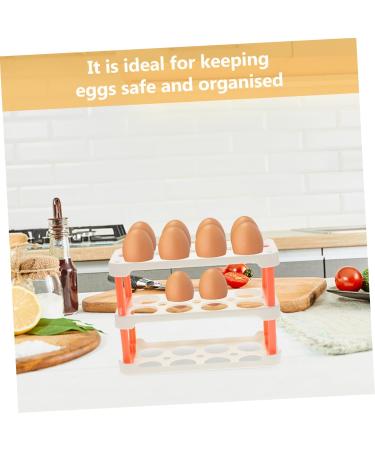 OSALADI Egg Grid Clear Plastic Tray Clear Plastic Eggs Clear Egg Container Egg Carton Side Door Memory Transparent 22.3X16.2X10.1CM - Buy Online on SooperMarket.com