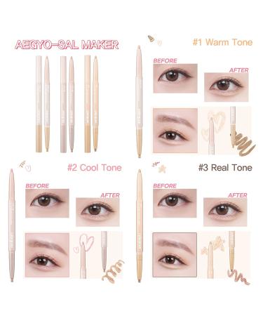 COLORGRAM Bottom-Eyelid Make Up Eye Shadow Liner - 3 Colors for AEGYO-SAL Maker | True Beauty K-Drama Makeup | Rich Cream Formula for Intense & Long-Lasting Color - Buy Online on SooperMarket.com