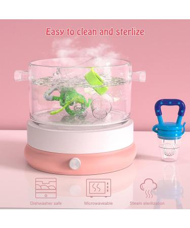 HAOBAOBEI Baby Fresh Fruit/Food Feeder Pacifier (2 Pcs) - Silicone Teething Toys with 2 Sized Pouches, Spoon, Bottle Brush - Blue&Green Set - Buy Online on SooperMarket.com