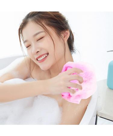 Gukasxi Exfoliating Washcloth Towel 4-Pack - Dual-Sided 11x35.5 inches Nylon Bath Towel for Body Exfoliation and Scrubbing - Buy Online on SooperMarket.com