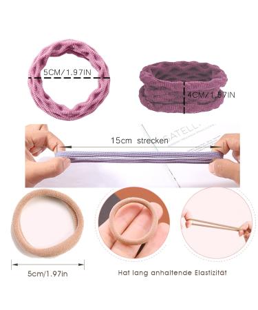 Buy 160 Pieces of Colorful Hair Ties for Women | Premium Rubber & Cotton Bands | Elastic Braid Hair Accessories - International Shipping Available - Buy Online on SooperMarket.com