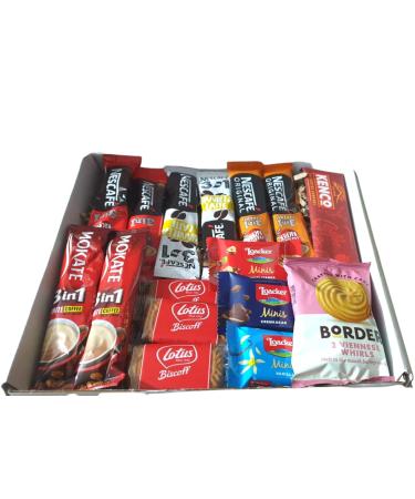 Coffee Gift Box For Men and Women| Coffee Lovers Gifts Set Hamper | Fantastic Letterbox gifts for Coffee Connoisseur | 9 Instant Coffee Sachets | Border Biscuits | Lotus Biscuits| Wafers| All Occasion