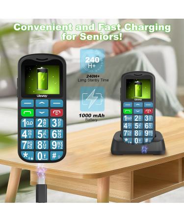 Uleway 4G Senior Cell Phone - Contract-Free Large Buttons SOS & Flashlight 1.7 LCD USB-C Charging Perfect for Seniors - Buy Online on SooperMarket.com