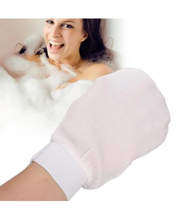 White Body Exfoliating Gloves - Removes Dead Skin for Bath Skincare - Buy Online on SooperMarket.com