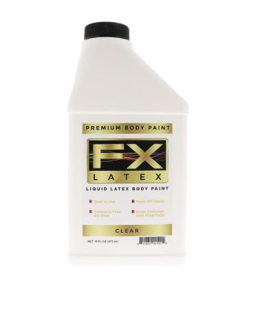 Liquid Latex Fashions- Ammonia Free Natural Face paint for Kids and Adults Ideal for Artwork Parties School Plays Cosplays and Concerts Clear- 16 oz