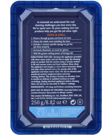 Astonish Specialist Oven & Grill Cleaner 250g with Sponge | Powerful Cleaning Formula - Buy Online on SooperMarket.com