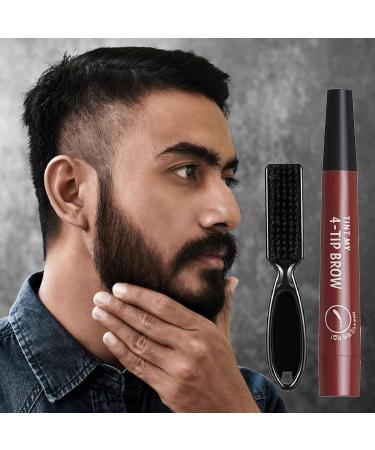 Bartstift Filler | Waterproof Hair Base Pencil - Long-Lasting Beard & Mustache Makeup in Aznever Red-Brown | Natural Finish for Men - Buy Online on SooperMarket.com