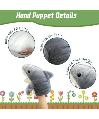 Lilizzhoumax Shark Hand Puppet Plush Toy - Interactive Role-Playing & Early Education Toy for Kids - Buy Online on SooperMarket.com