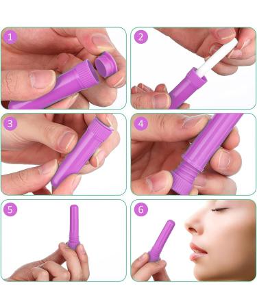 DHWEKU 8 Pieces Nasal Inhaler Tube for Essential Oil Reusable with 8 Pieces of Cotton Wicks Refillable Good Hygroscopicity (4 Colours) - Buy Online on SooperMarket.com