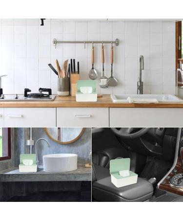 Cheerhom Baby Wet Wipes Box - Green Storage Box for Damp Toilet Paper & Cloths | 18 x 12.2 x 7cm | Ideal for Home Office & Outdoor Use - Buy Online on SooperMarket.com