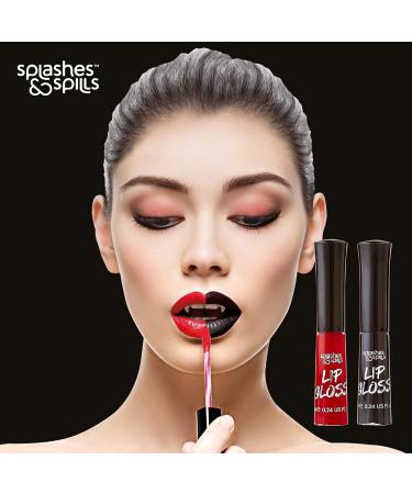 Red & Black Lip Gloss - Luxurious Vibrant Color with Full Coverage and Shiny Finish - Buy Online on SooperMarket.com