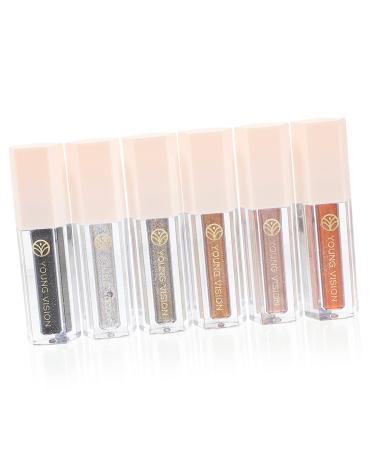 MUSISALY 6pcs Eye Shadow Set Makeup Stuff Makeup Tools Lasting Eyeshadow Eye Makeup Accessories Highlighter 1 count (Pack of 1) As Shown