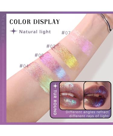 Glitter Chameleon Liquid Lipsticks - Long Lasting Waterproof Metallic Lip Gloss for Women & Girls | Shiny Sparkly Makeup Gift for Christmas Parties - Buy Online on SooperMarket.com