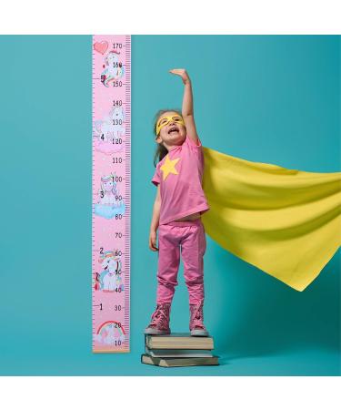 Heyu-Lotus Kids Height Chart 200X20CM - Removable Canvas and Wood Growth Chart for Boys Girls Bedroom Decoration (Unicorn 1) - Buy Online on SooperMarket.com