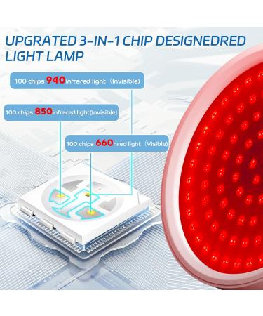 Shyineyou Red Light Lamp 660 & 850 & 940 Infrared Light Lamp Upgraded 100LEDs 3-in-1 Chips Red Light Lamp for Home/Office Use Large - Buy Online on SooperMarket.com