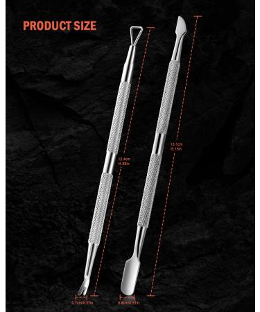 Bezox Nail Shaver & Polish Scraper - Professional 2-in-1 Double-Sided Nail Slide & Stainless Steel Sub-Nail Cleaner - Buy Online on SooperMarket.com