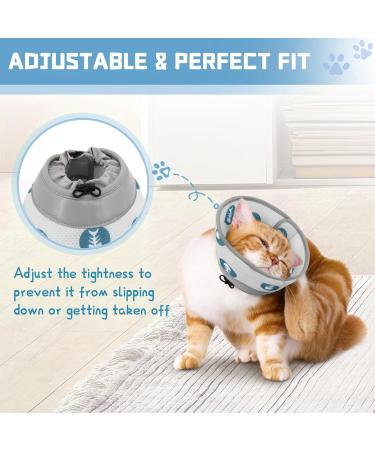 Supet Cat Cone Collar Soft to Stop Licking Cat Recovery E Collar After Surgery Cat Neck Head Cone Alternative for Small Large Cats Kittens Grey M+(8.5"-12") Grey - Buy Online on SooperMarket.com