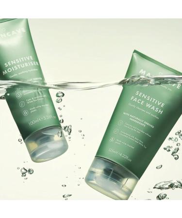 ManCave Sensitive Face Wash 125ml for Men with Cucumber Extract, White Tea & Aloe Vera | Dermatologically Tested, Vegan Friendly - Buy Online on SooperMarket.com