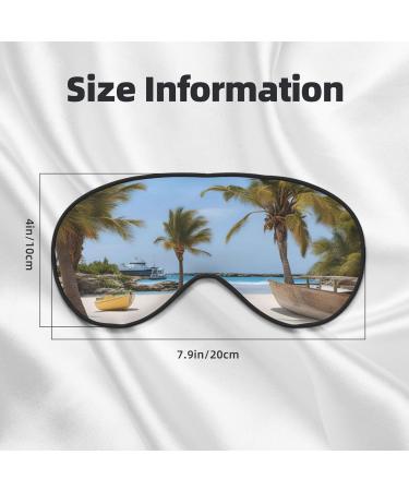 Beach Palm Tree Chairs Eye Mask | Soft Travel Eye Patch for Women | Relaxation & Breathable Sleep Mask - Buy Online on SooperMarket.com