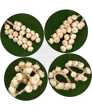 ABOOFAN 4pcs Simulated Garlic Hanging Skewers Lanyard Artificial Vegetable Model Photo Props Accessories - Buy Online on SooperMarket.com