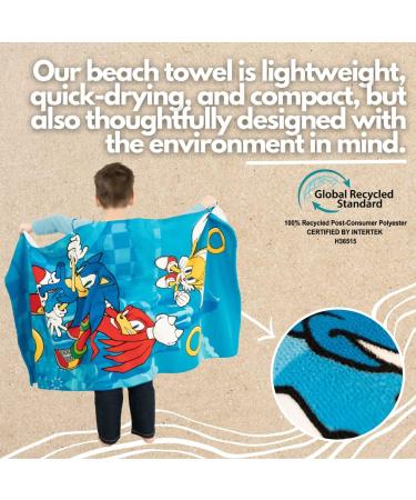 Sonic The Hedgehog Anime Super Soft Lightweight Recycled Towel - 58x28 - Officially Licensed Sonic Product - Buy Online on SooperMarket.com