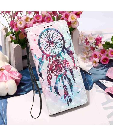 Buy Samsung Galaxy S23 Plus Wallet Case - Shiny Glossy 3D Pattern PU Leather with Card Holder - Dream Catcher Design - Buy Online on SooperMarket.com