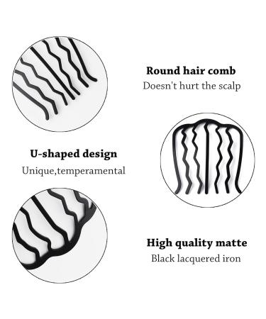 XCSJ 7 PCs Hair Split Cam Metal Combs - Bridal Hairdress Styling Tools & Fashion Accessories for Girls - Buy Online on SooperMarket.com