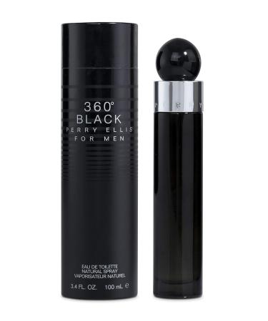 Perry Ellis Fragrances Perry Ellis 360 Black Men's Cologne - 3-piece Gift Set - 3.4 Fl Oz EDT 3 oz Shower Gel .25 fl oz EDT mini travel spray - fresh woody clean long-lasting - Buy Online on SooperMarket.com