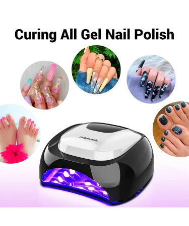 MelodySusie LED UV Nail Lamp Salon - Professional Gel Nail Dryer with 3 Timer Controls in Classic Black - Buy Online on SooperMarket.com