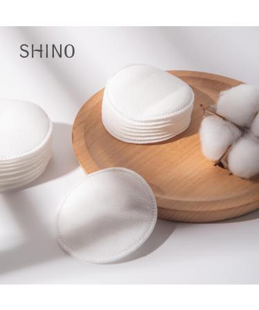 SHINO Round Cotton Makeup Remover Pads - 100% Chemical Free & Hypoallergenic Face Pads for Sensitive Skin - 100 Count - Buy Online on SooperMarket.com