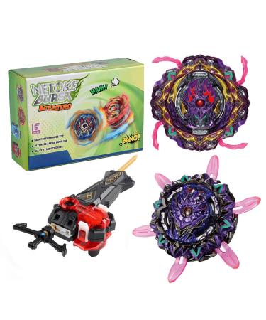 Netoke Gyro Burst Kreisel Set 4D Metall Fusion Kampf Kreisel with Battling Launcher Gift Set Youth Fighting Games Competition Toys Models: B-169+B-206 169+206