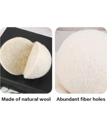 Reusable Wool Dryer Balls for Saves Drying Time White w/Storage Bag Pack of 6 - Buy Online on SooperMarket.com