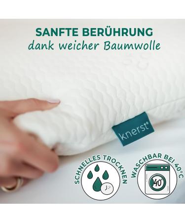KNERST Belly Sleeper Pillow - Ergonomic Memory Foam Pillow for Ultimate Neck Support & Comfort - 6cm Flat Sleeping Pillow - Buy Online on SooperMarket.com