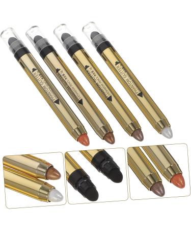 WOONEKY 4pcs Highlighter Eyeshadow Pencil Eye Makeup Tool Glitter Crayons Eyeshadow Stick Makeup Pen Plastic - Buy Online on SooperMarket.com