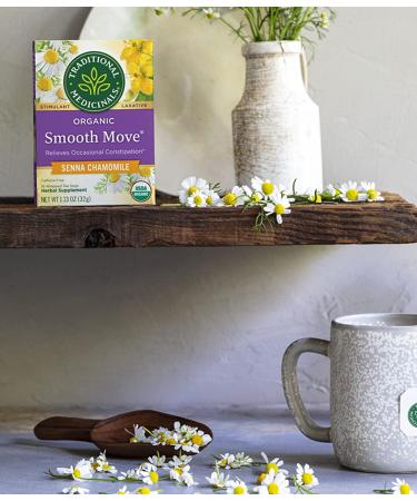 Traditional Medicinals Organic Smooth Move Senna Chamomile Herbal Tea - 16 Tea Bags - Buy Online on SooperMarket.com