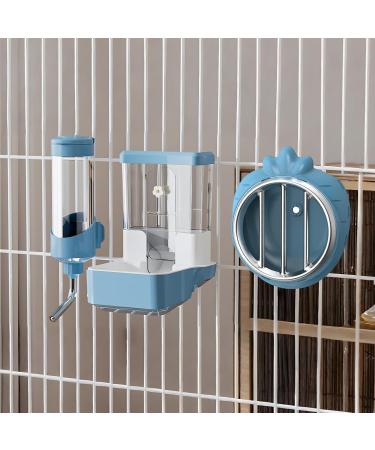 Small Animal Hay Feeder - Chew-Proof ABS Body with Stainless Steel Grid - Ideal for Rabbits, Guinea Pigs, Chinchillas - 20x16x10cm Gray - Buy Online on SooperMarket.com