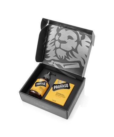 Proraso Beard Care Duo Kit - Best Beard Balm & Wash for New/Short Beards | Wood & Spice Scent - Buy Online on SooperMarket.com