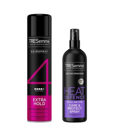 TRESemme Heat Defence Spray & Extra Hold Hair Spray Styling Regime Bundle 2 Piece 350 ml (Pack of 2)