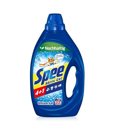 Spee active gel universal 4 + 1 detergent (22 wash loads) liquid detergent with 4 + 1 formula combines purity radiance freshness & sustainable 20 - 95 C 990 ml (1 Pack)