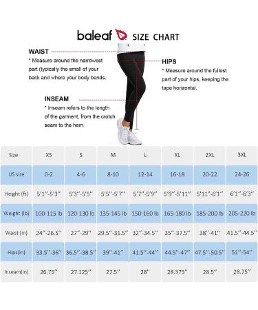 BALEAF Women's High Waisted Fleece-Lined Water Resistant Legging - Medium Black - Buy Online on SooperMarket.com