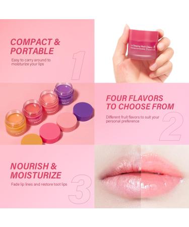 Nourshing Berry Lip Mask Lip Sleeping Mask Strawberry Lip Balm for Fades Lip Lines Overnight Lip Care Lip Balms for Dry Chapped Peeling Cracked Lips Dark Lips Care 20g Berry 20g - Buy Online on SooperMarket.com