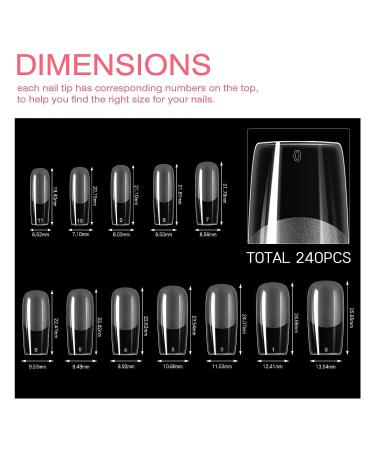 Saviland Gel x Nail Kit | 240pcs Matte Medium Square Nails + Glue | UV Lamp & Tools | Nail Extensions Set for Women DIY | A2-Medium Square Gel - Buy Online on SooperMarket.com