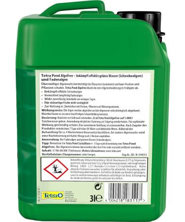 Tetra Pond AlgoFree - 3L Floating Algae Killer for Garden Ponds | Combat Green Water & Filamentous Algae - Buy Online on SooperMarket.com