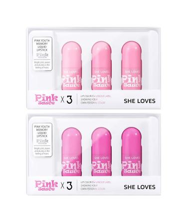 Pink Lipstick Set - Waterproof High Pigment & Non-Smudge Liquid Lip Gloss - Long-Lasting Makeup for Women - Pack of 3 - Buy Online on SooperMarket.com