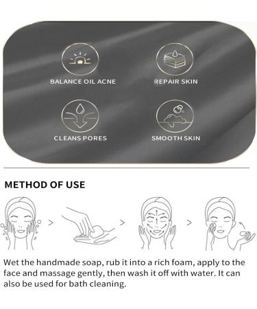 Trendyfave Bamboo Charcoal Soap Bar Oil Control Charcoal Soap Organic Handmade Soap Body Acne Wash Remove Acne Blackheads Dark Spot Natural Bar Soap for Face Body & Hand Soap Bar - Buy Online on SooperMarket.com
