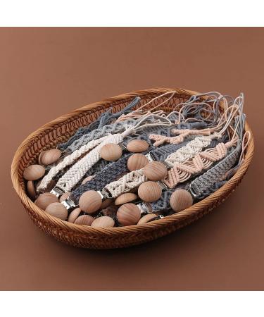 TIAN-K Cotton Woven Pacifier Chain - Stylish & Safe Pacifier Holder | International Shipping - Buy Online on SooperMarket.com